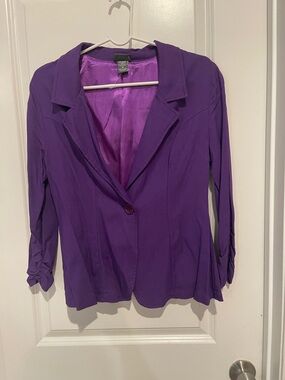 Women’s Purple Single-Button Blazer